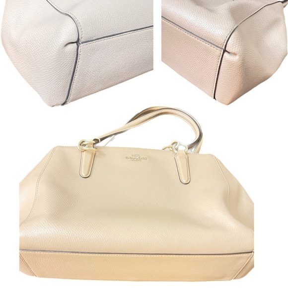 Authentic Coach F36637 Cream Leather Tote Bag AS IS - Picture 14 of 16